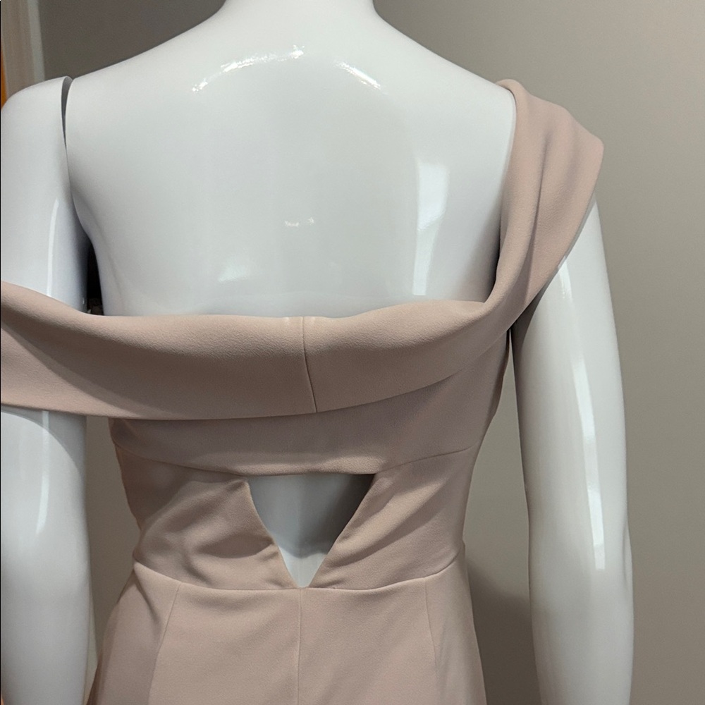 Katie May Legacy Off Shoulder Crepe Mermaid Gown Blush Maxi Dress Size 8 - Picture 8 of 13